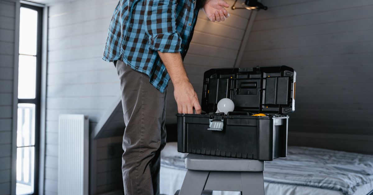 technician toolbox house entrance — Mike Locksmiths